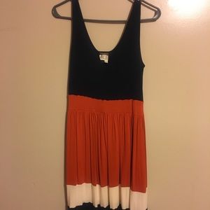 Pink Rose flowy dress- knee length.